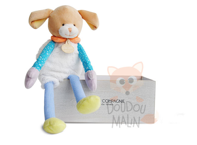  les choupidoudou baby comforter dog blue white orange green 